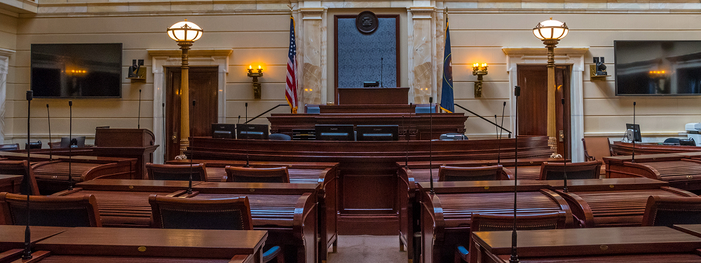 Photo of the Utah legislature chambers.